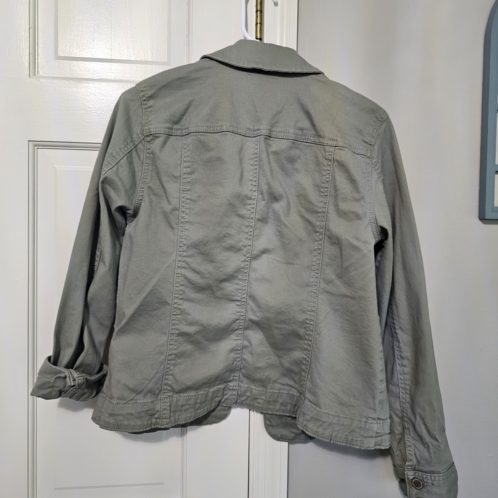 Charter Club Light Gray Jean Jacket - Picture 5 of 5